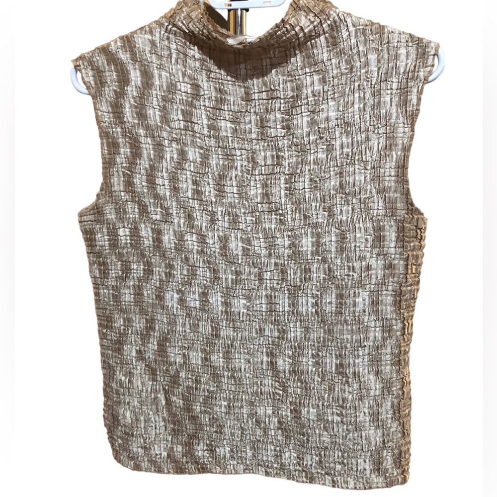 Annie Alexander Ladies crinkle stretch sleeveless Shirt Large